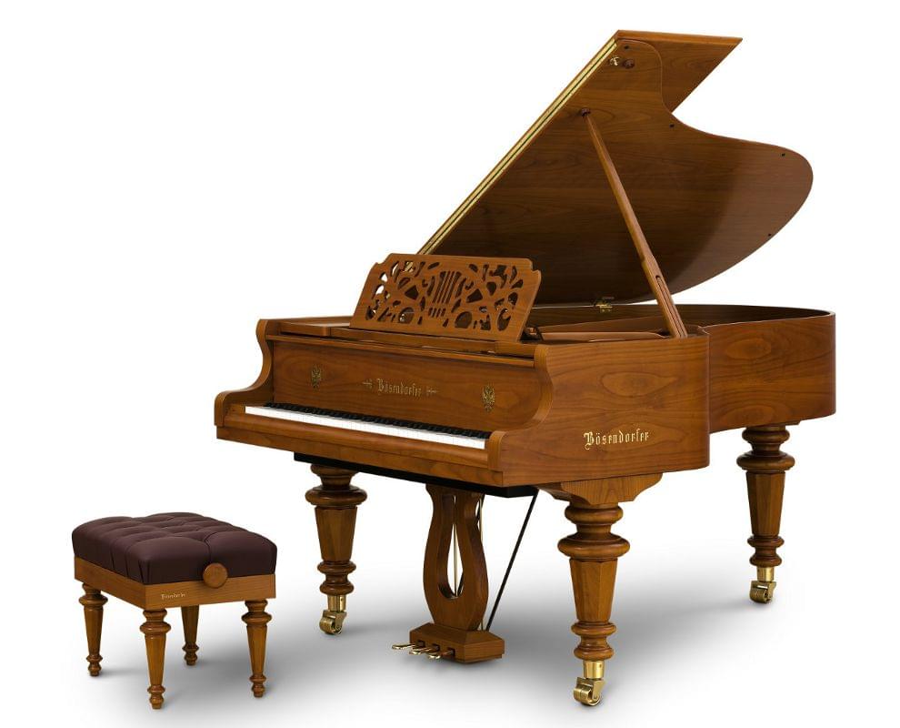 Piano de cola BÖSENDORFER Grand Strauss Ultimate Edition con banqueta cerezo satinado