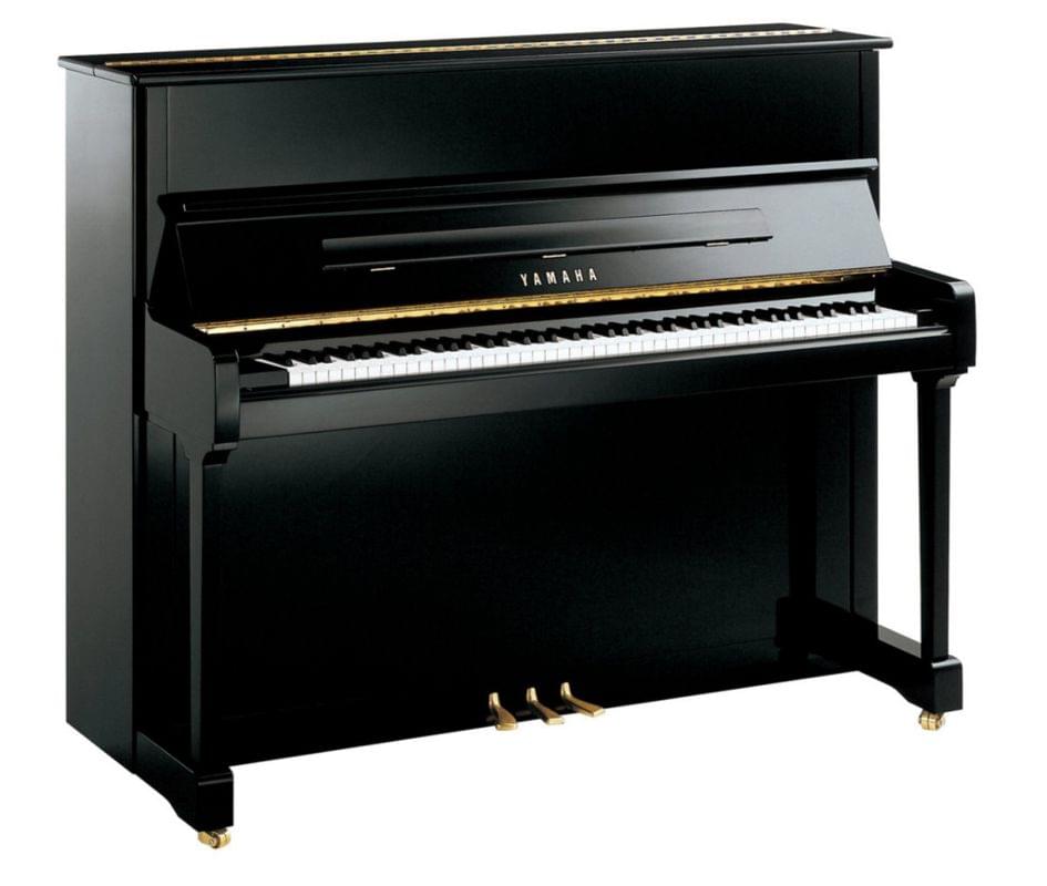 Piano vertical YAMAHA. P Series. Modelo P121 color negro pulido