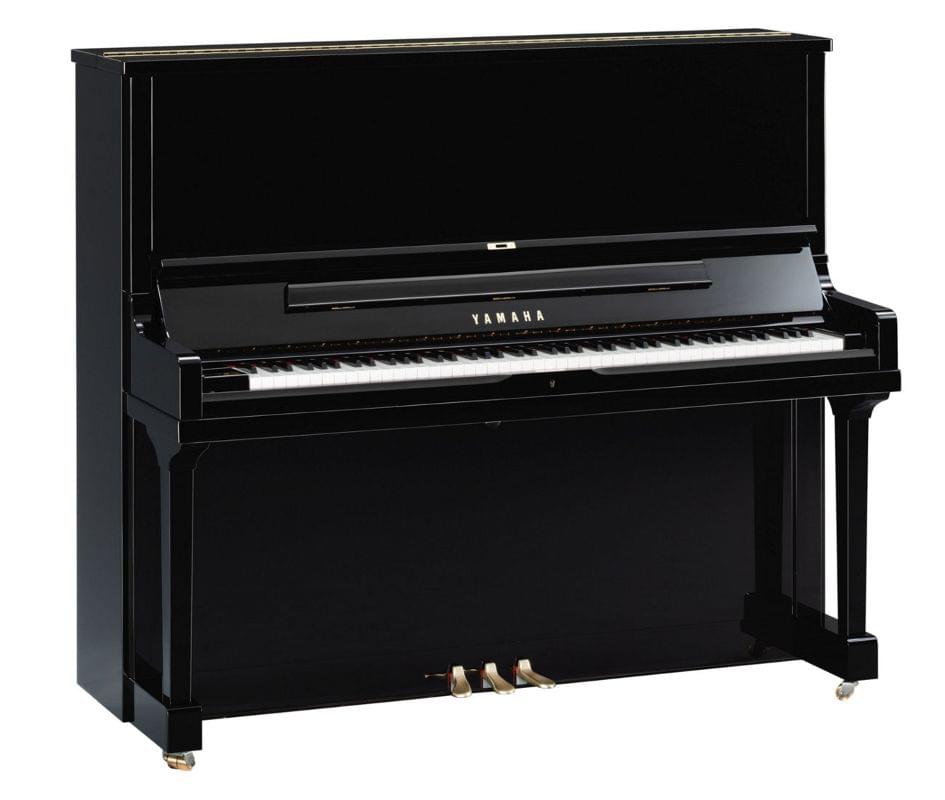 Piano vertical YAMAHA SE Series. Modelo SE132 color negro pulido