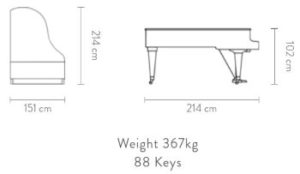 Imagen del contorno piano de cola BÖSENDORFER Grand 214 VC