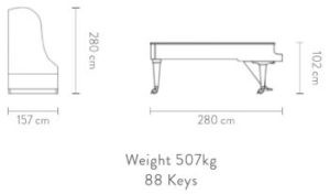 Imagen del contorno piano de cola BÖSENDORFER Grand 280 VC