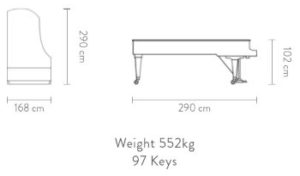 Imagen del contorno piano de cola BÖSENDORFER Grand 290 Imperial