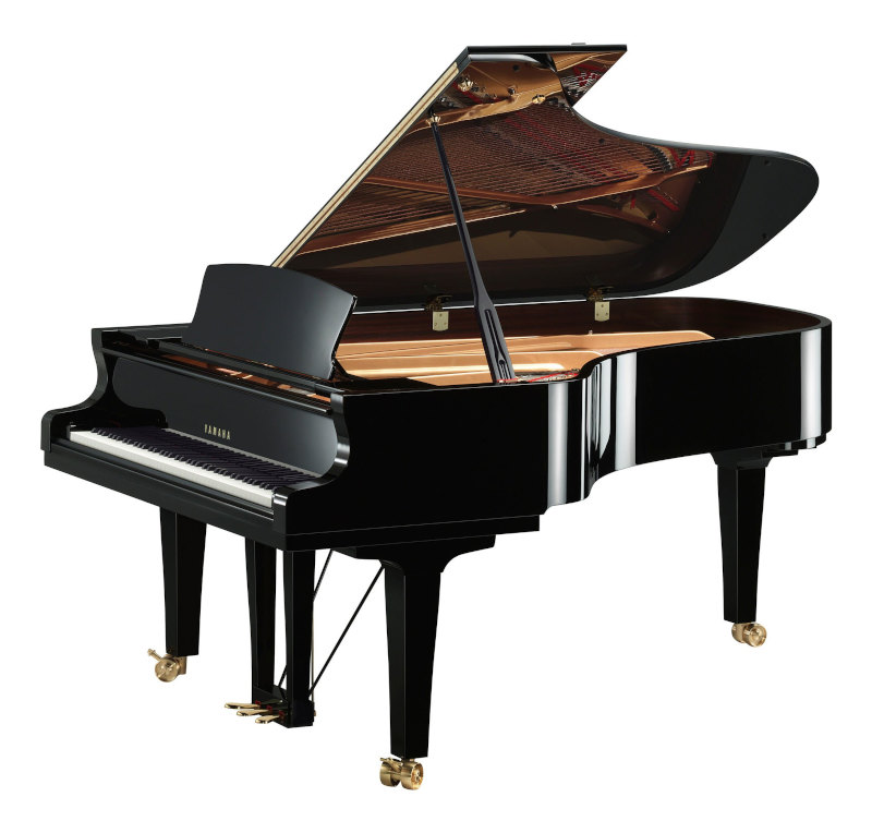 Piano de cola artesanal YAMAHA SX Series modelo S7X negro pulido