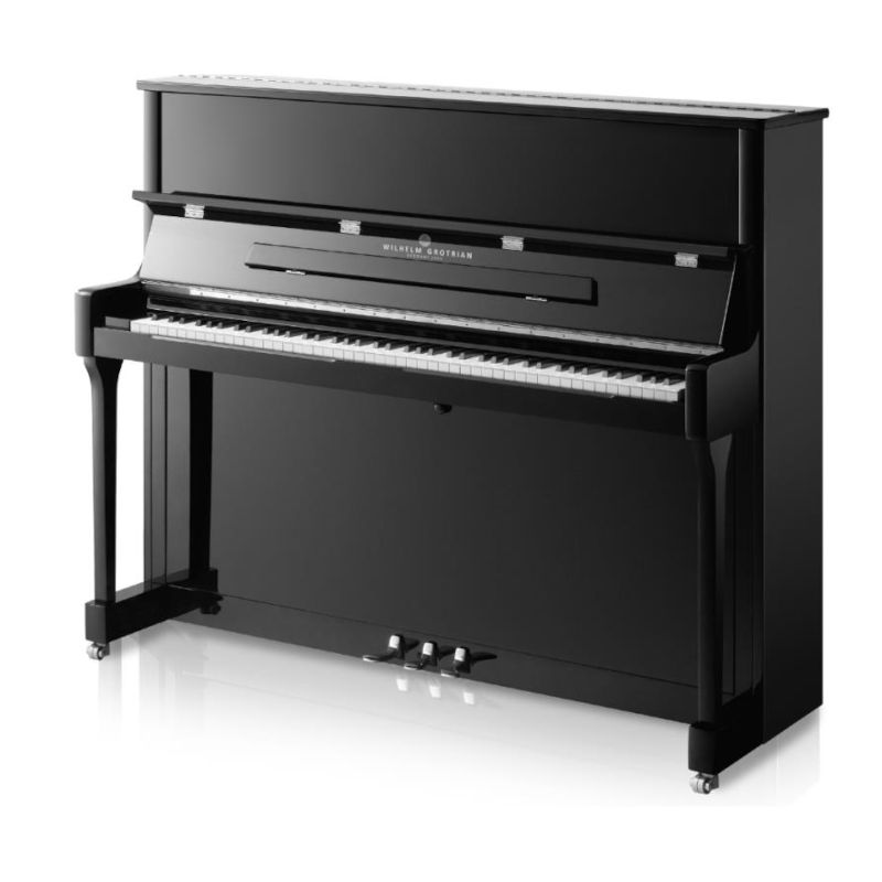 Piano vertical WILHELM-GROTRIAN WGS 116 negro pulido